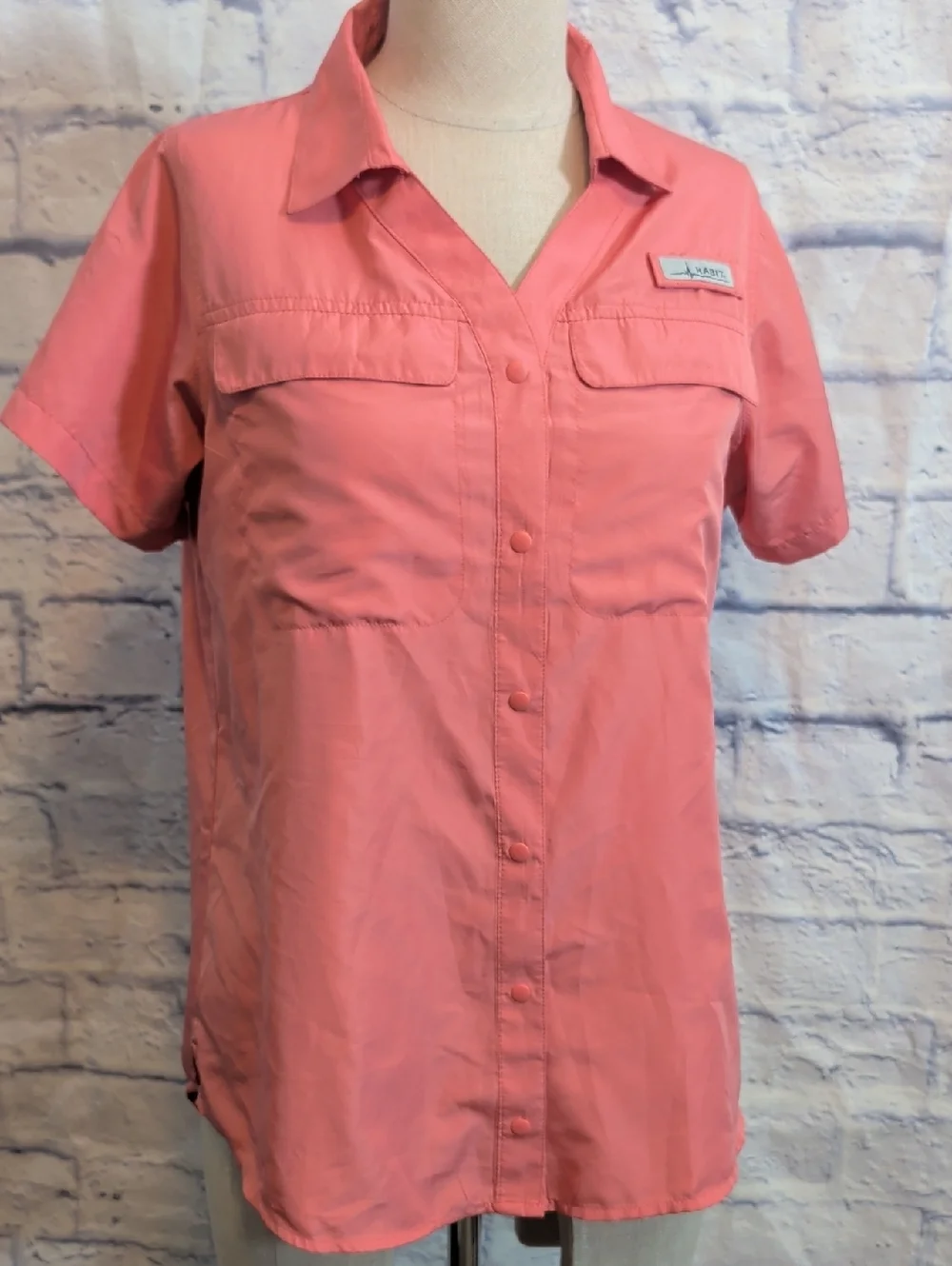 Habit Lightweight Outdoor Fishing Guide Snap Front Shirt - Size Small